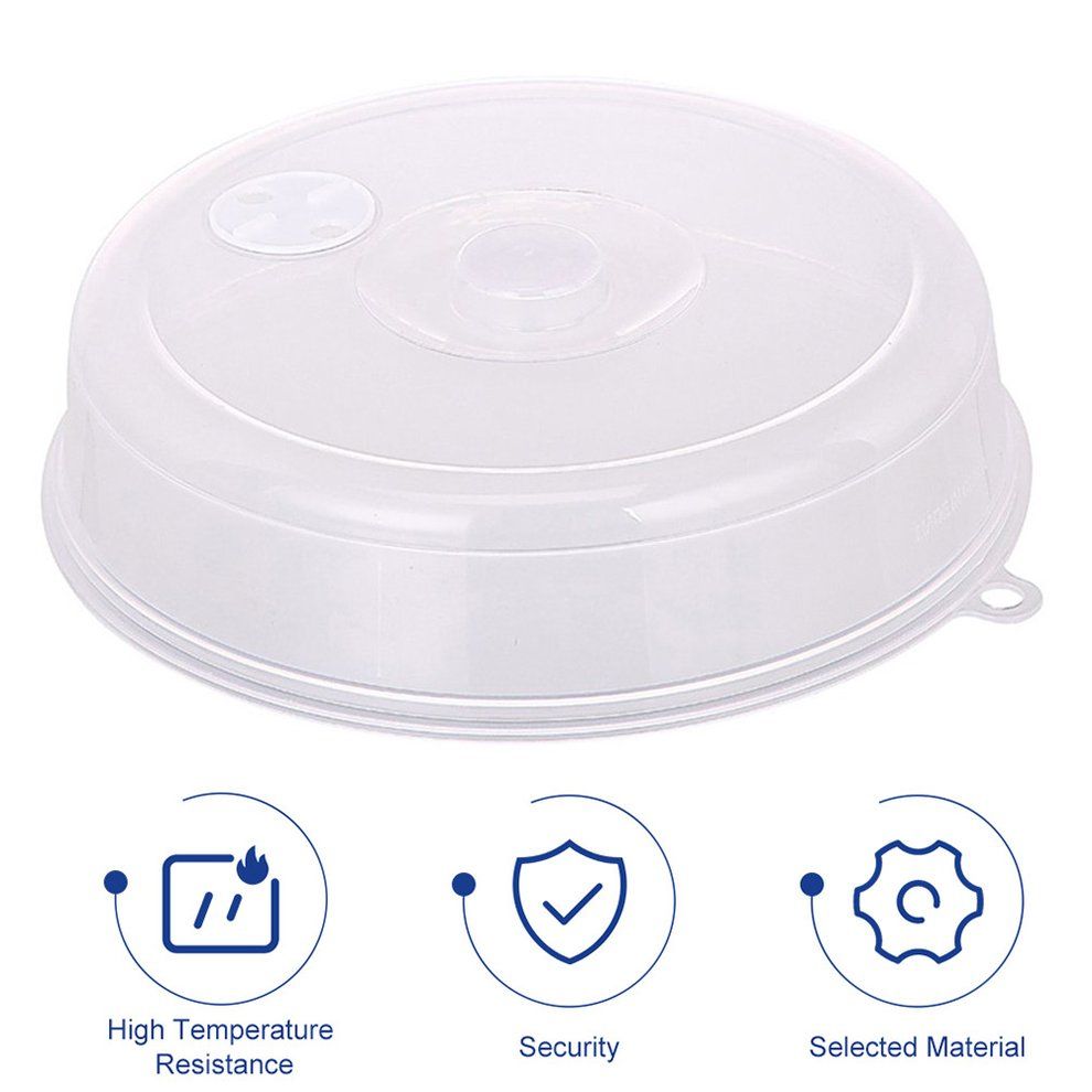 Microwave Plate Cover With Steam Vents Dish Cover Microwave Splatter Cover-transparent