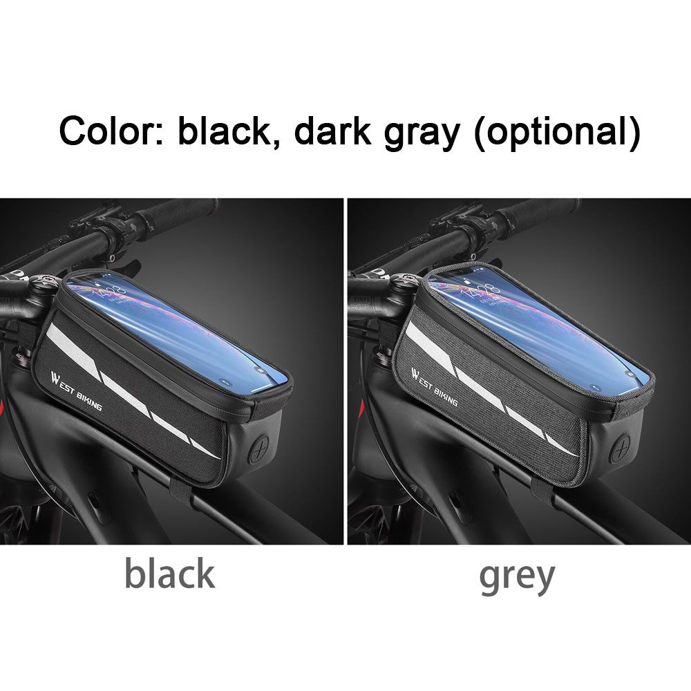 1L Bicycle Bag Reflective Bike Frame Fronttube Bag