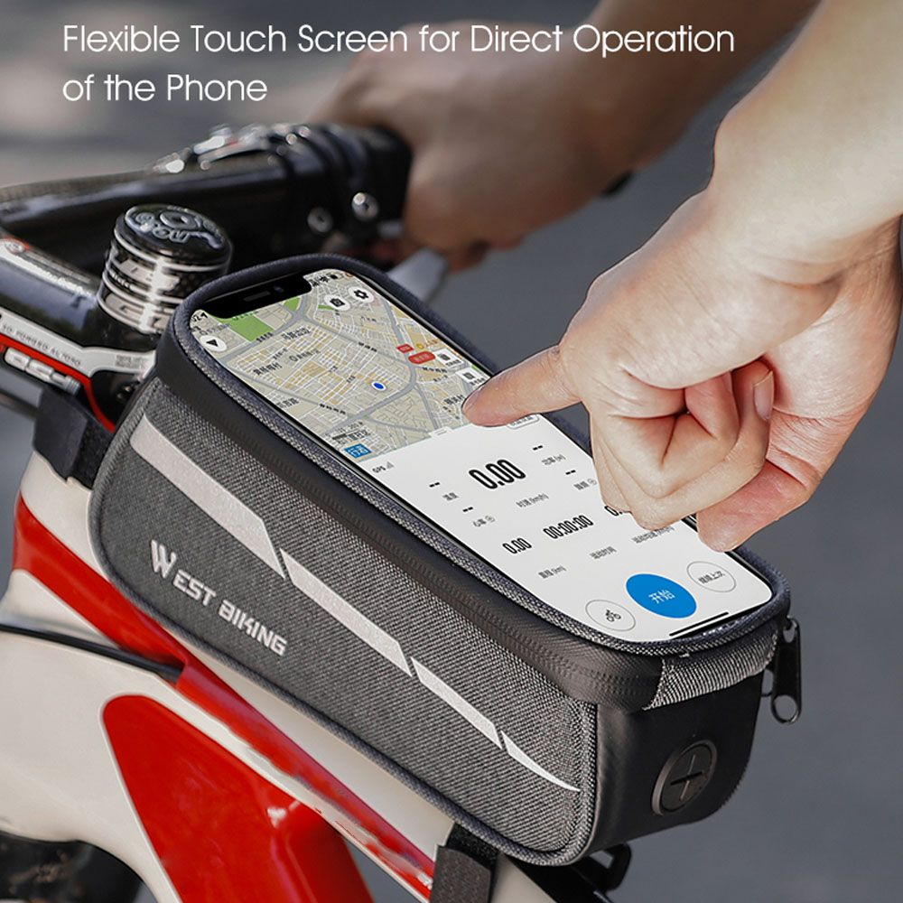 1L Bicycle Bag Reflective Bike Frame Fronttube Bag