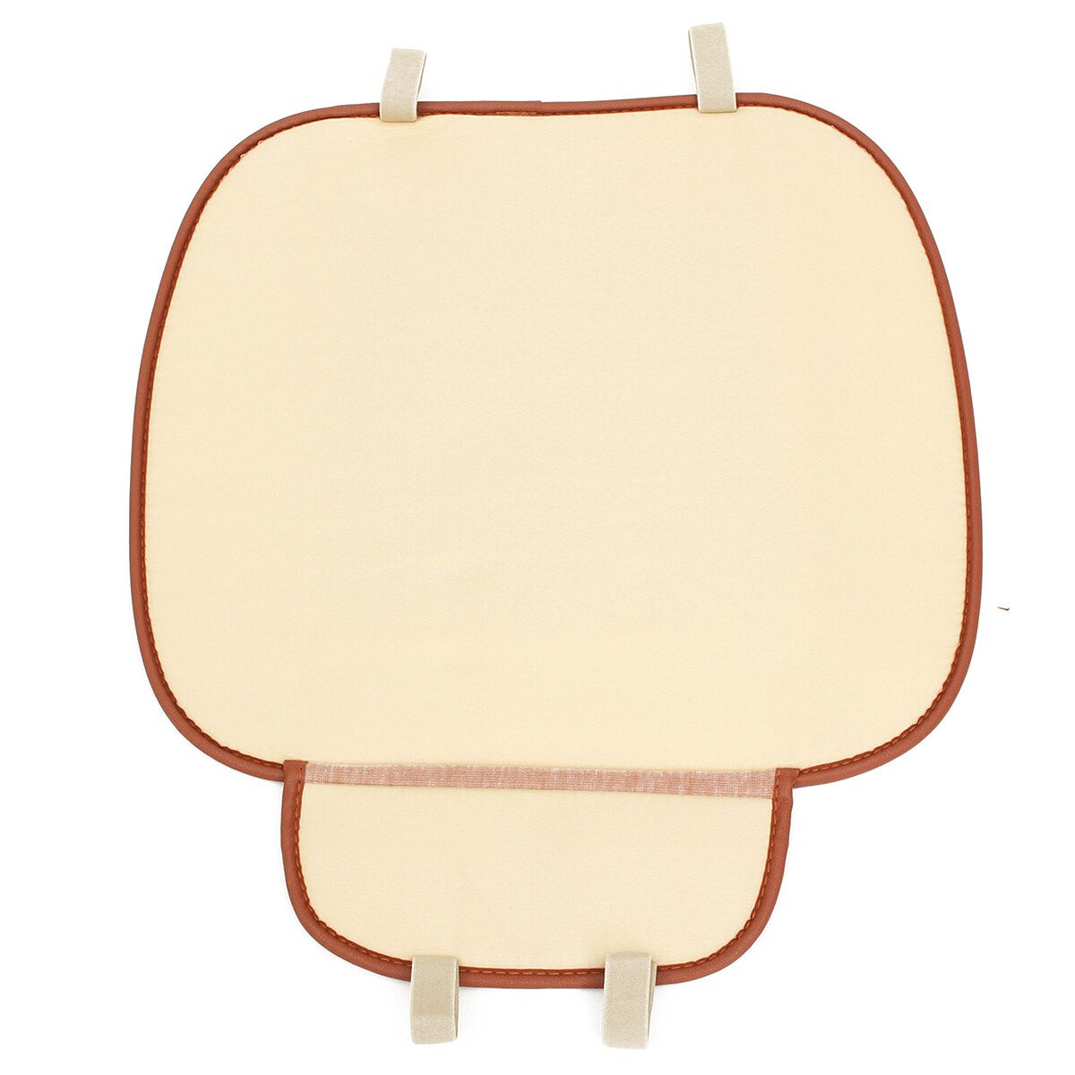 3pcs Car Seat Cover Breathable Bamboo Pad Mat PU Leather For Auto Chair Cushion Orange