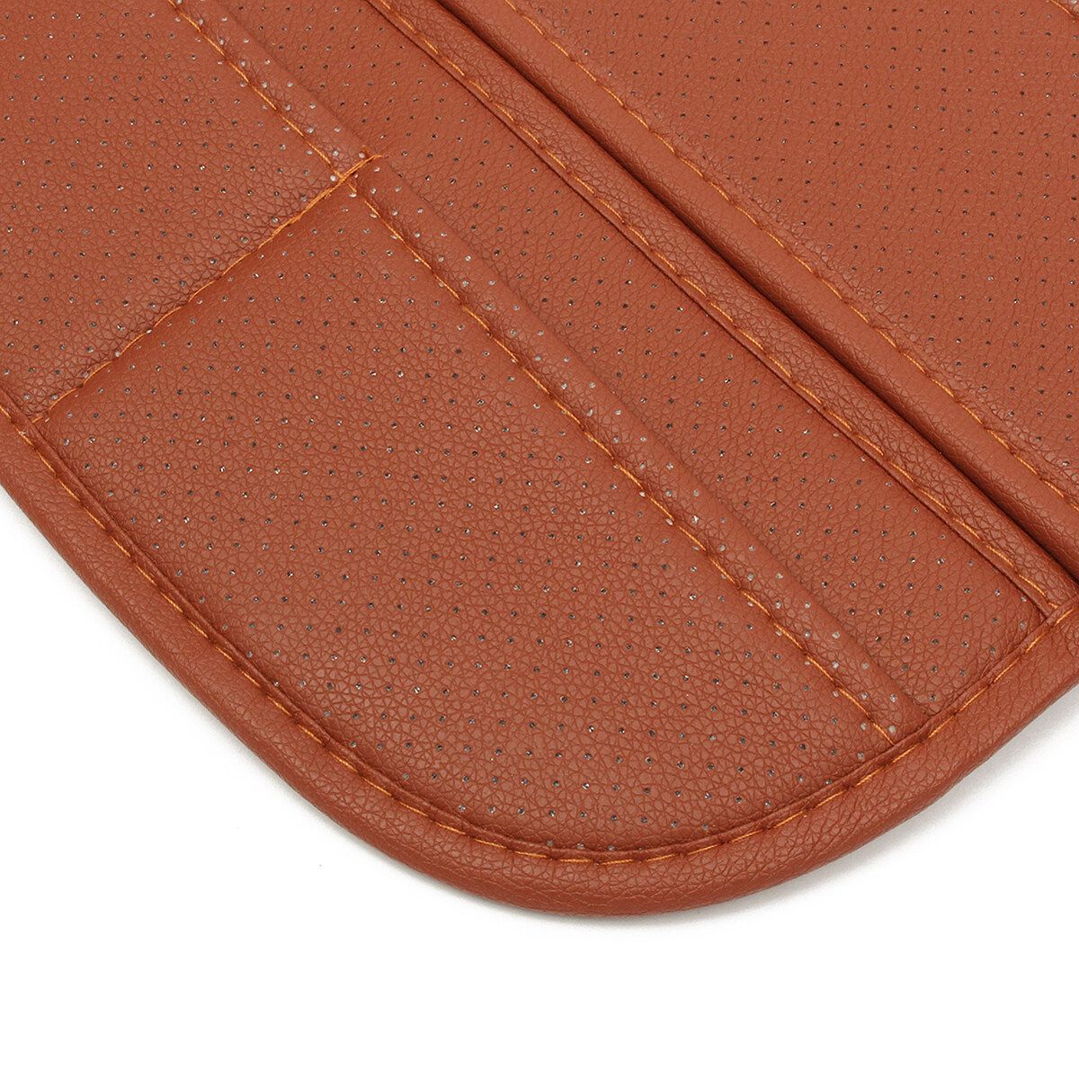 3pcs Car Seat Cover Breathable Bamboo Pad Mat PU Leather For Auto Chair Cushion Orange