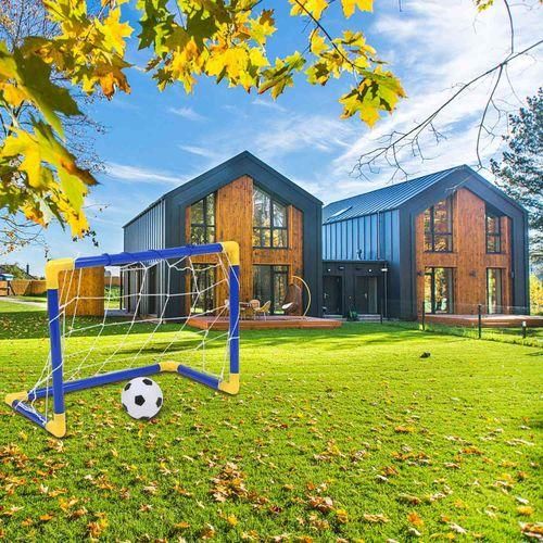 Indoor Mini Folding Football Soccer Ball Goal Post Net