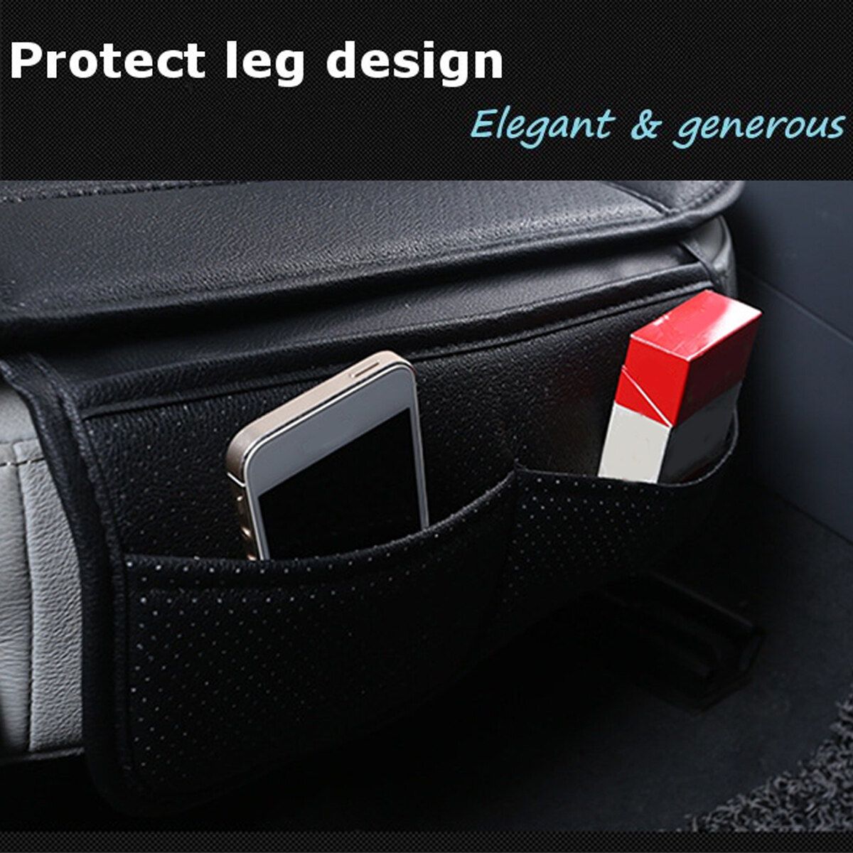 1 Pcs Car Front Seat Cover Cushion Breathable PU Leather Bamboo Charcoal Pad Mat Brown