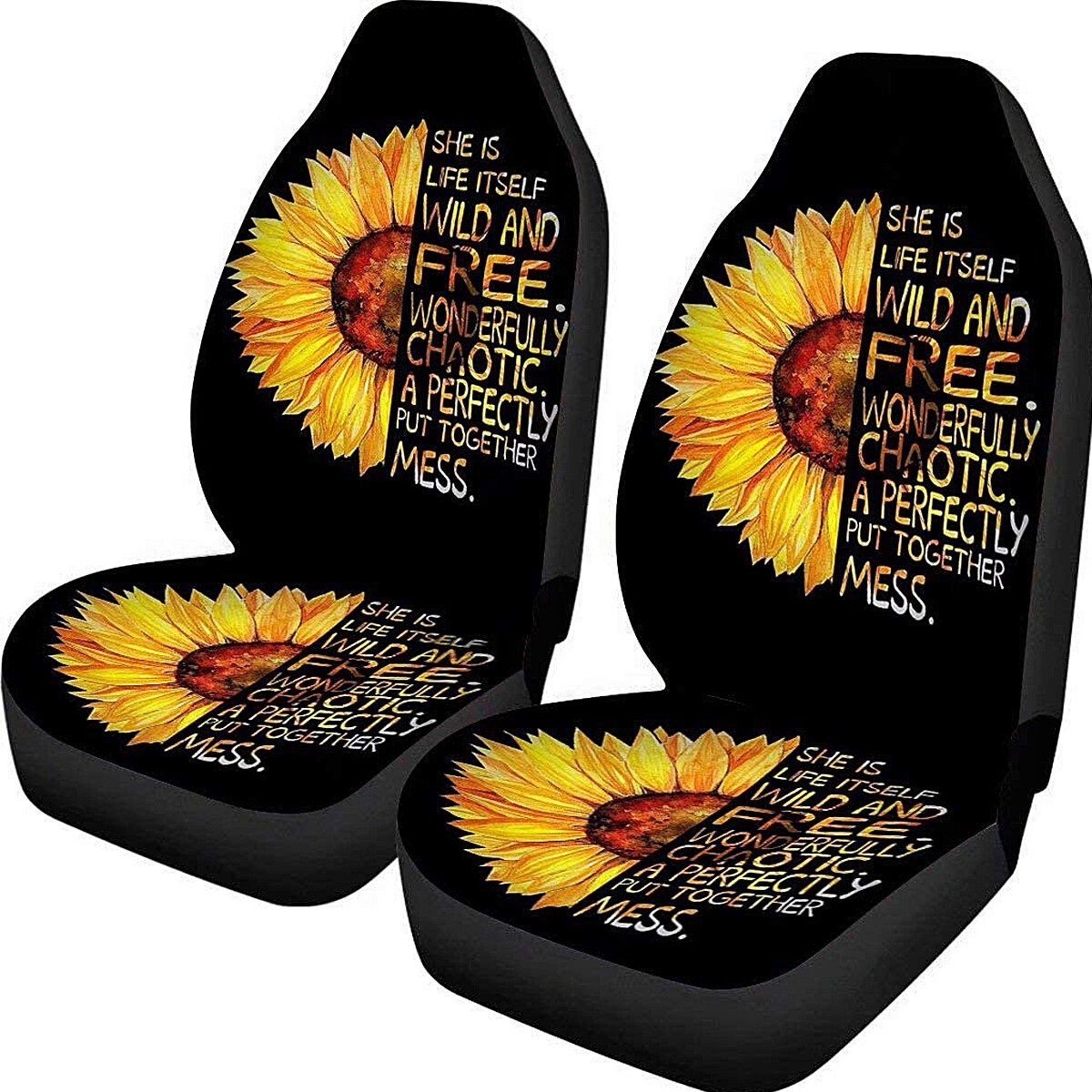 2 Piece Car Seat Cover Protector Full Package Seat Cushion A