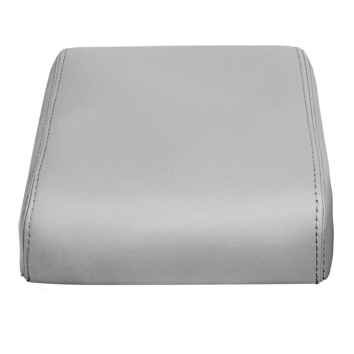 Car Armrest Center Console Lid Cover PU Leather Armrest Cover Protect For Toyota Tundra 2007-2013 Grey Grey