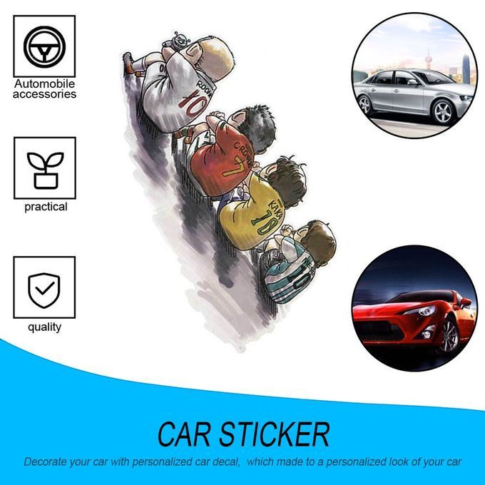 Funny  Artoon  Ar Sti Ker Football Player Pattern Sti Ker Waterproof De Als-multicolor-A22