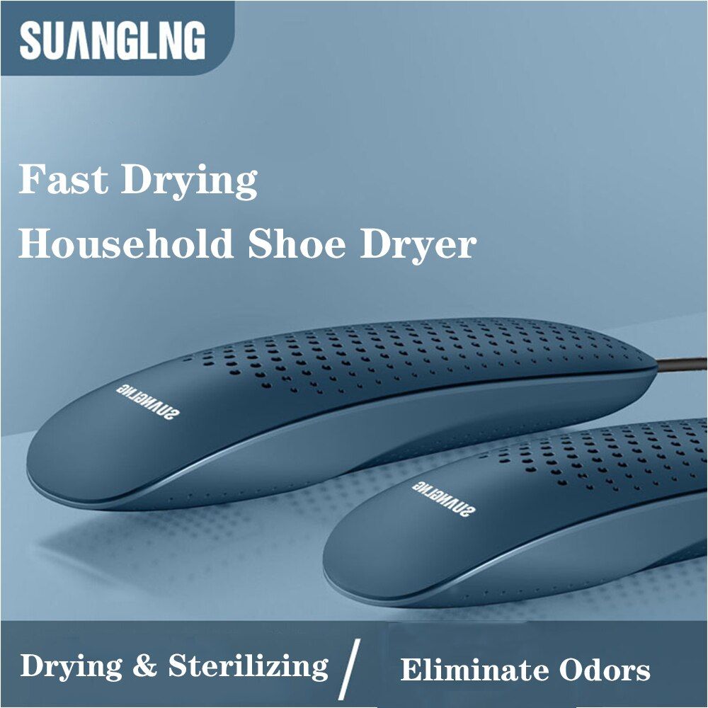 Brand  Portable Shoe Dryer Mini Boot Dryer Ozone Deodorization Retractable Timing Heater Boot Dryer Shoe Sterilizer-blue Without Timing