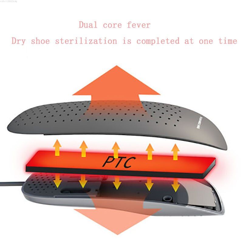 Brand  Portable Shoe Dryer Mini Boot Dryer Ozone Deodorization Retractable Timing Heater Boot Dryer Shoe Sterilizer-blue Without Timing