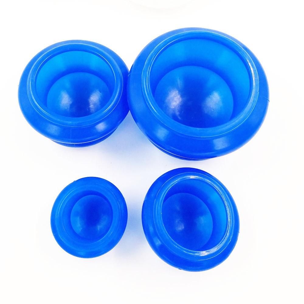 4 Pcs Silicone Cupping Set for Facial Body Massage Therapy Muscle Pain Relief