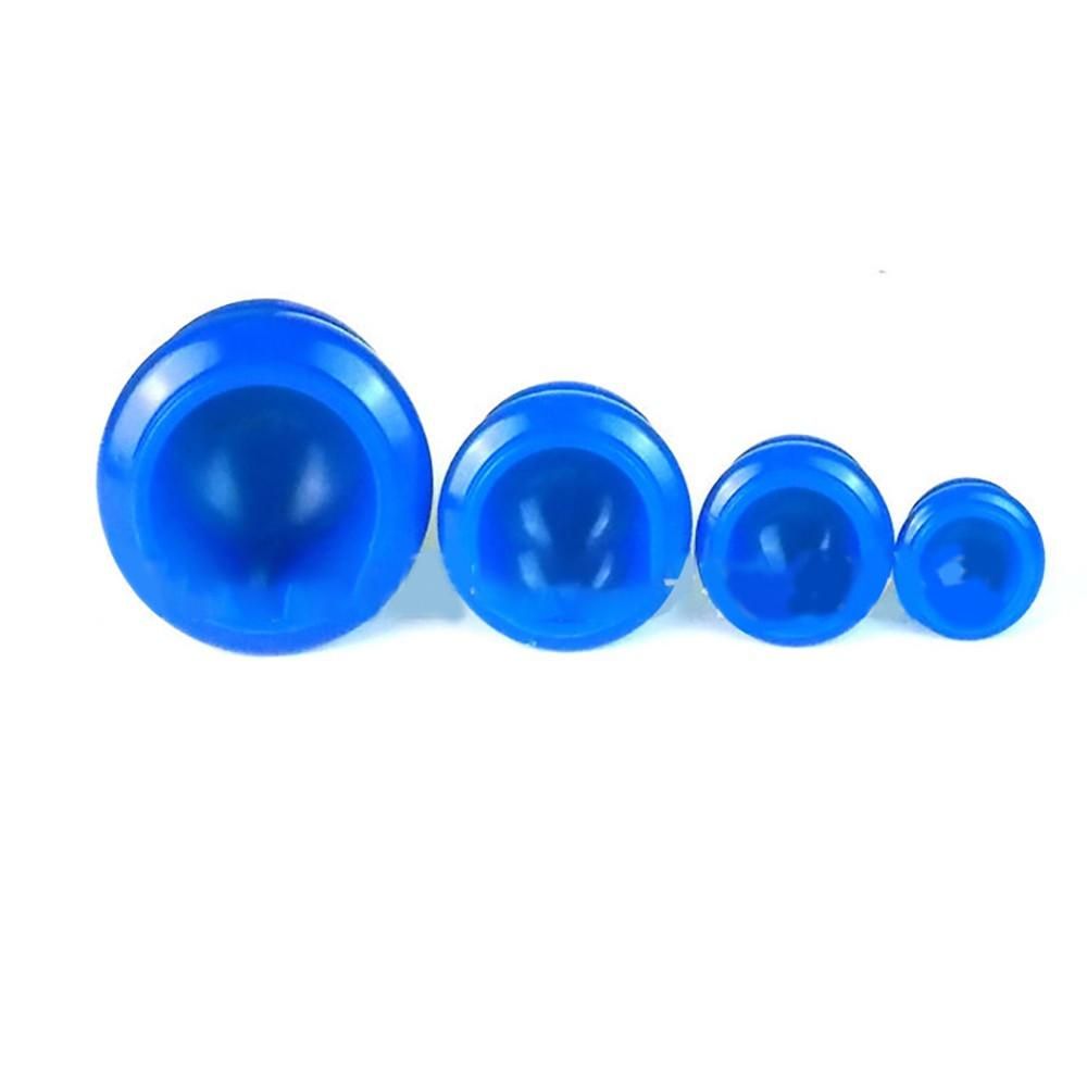 4 Pcs Silicone Cupping Set for Facial Body Massage Therapy Muscle Pain Relief