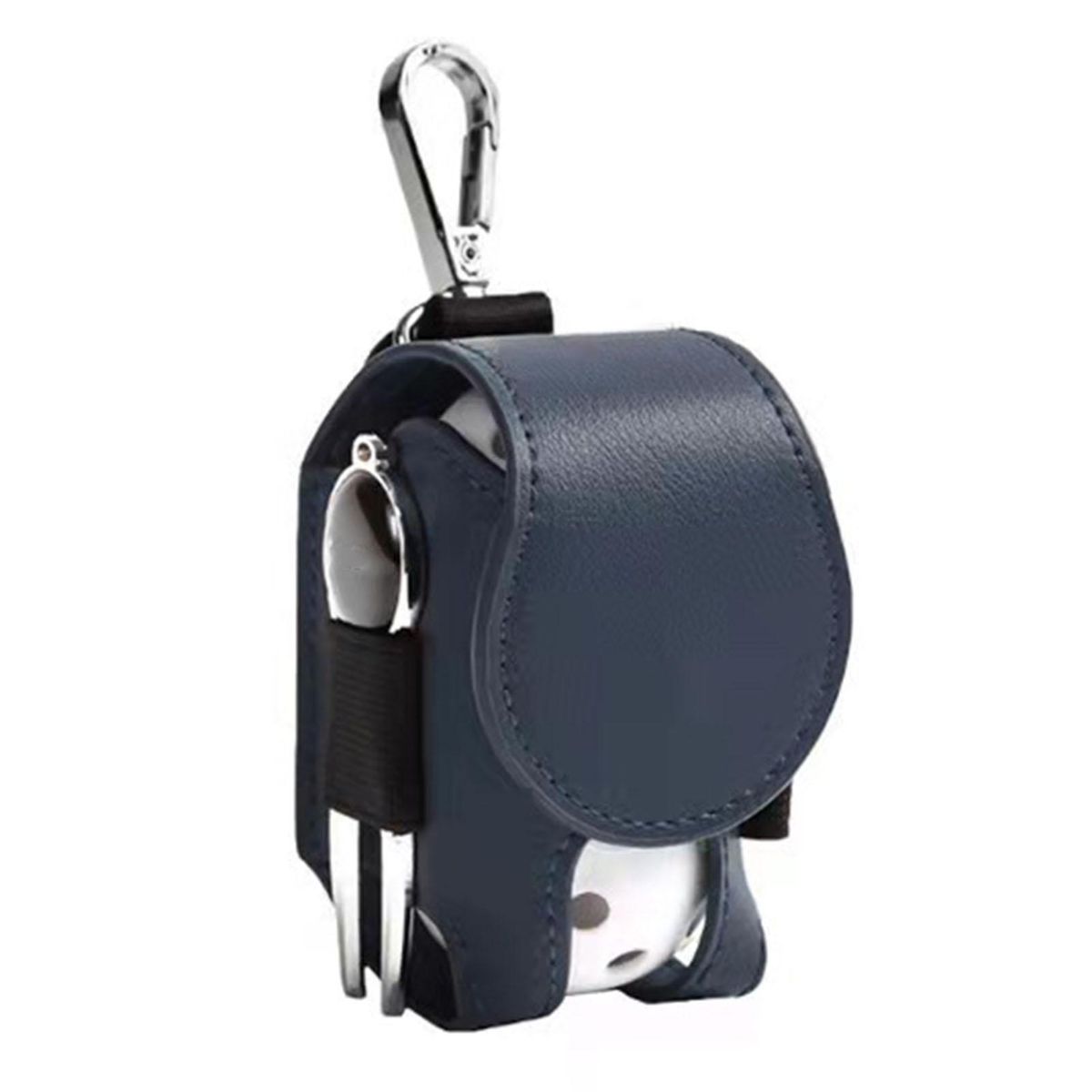 Golf Ball Storage Bag Golf Ball Case Waist Holder Bag with Hook Clip Blue