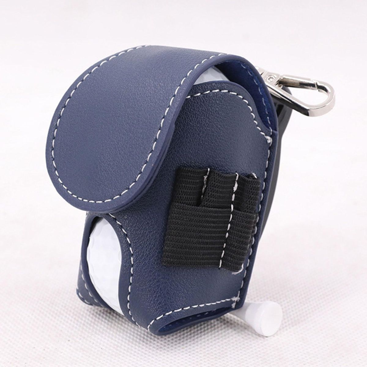Golf Ball Storage Bag Golf Ball Case Waist Holder Bag with Hook Clip Blue