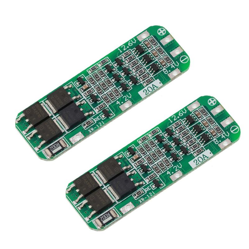 2PCS 3S 20A Lithium Battery 18650 Charger PCB BMS Protection Board 18650 Li-Ion Battery Charging Module 11.1V 12V 12.6V