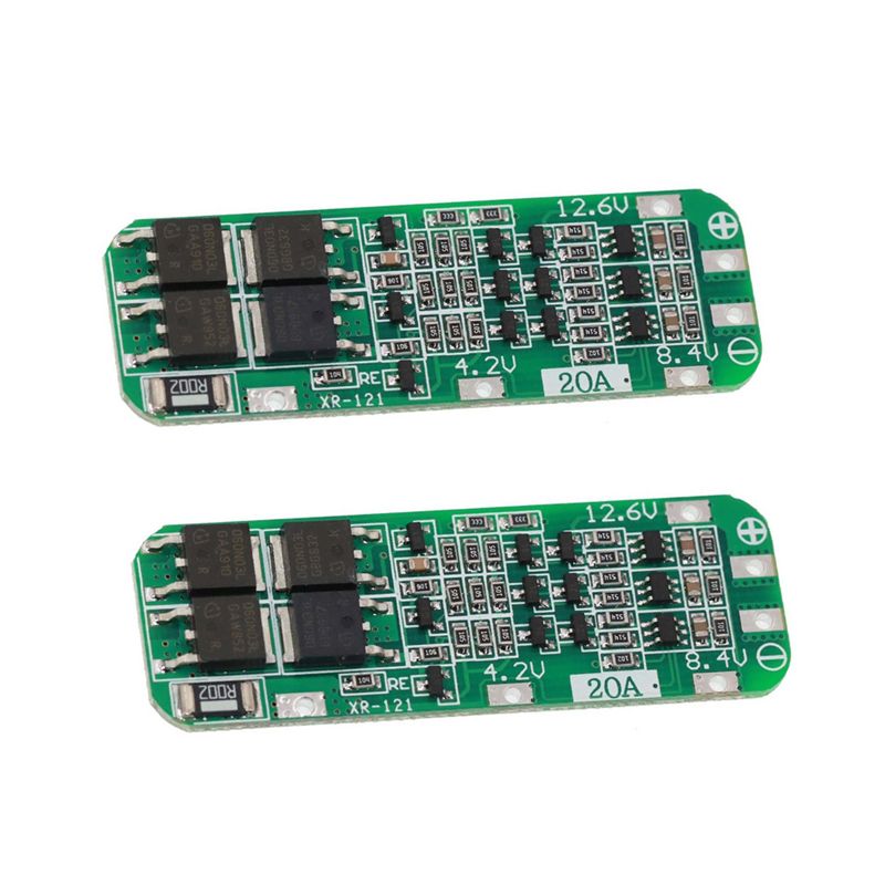 2PCS 3S 20A Lithium Battery 18650 Charger PCB BMS Protection Board 18650 Li-Ion Battery Charging Module 11.1V 12V 12.6V