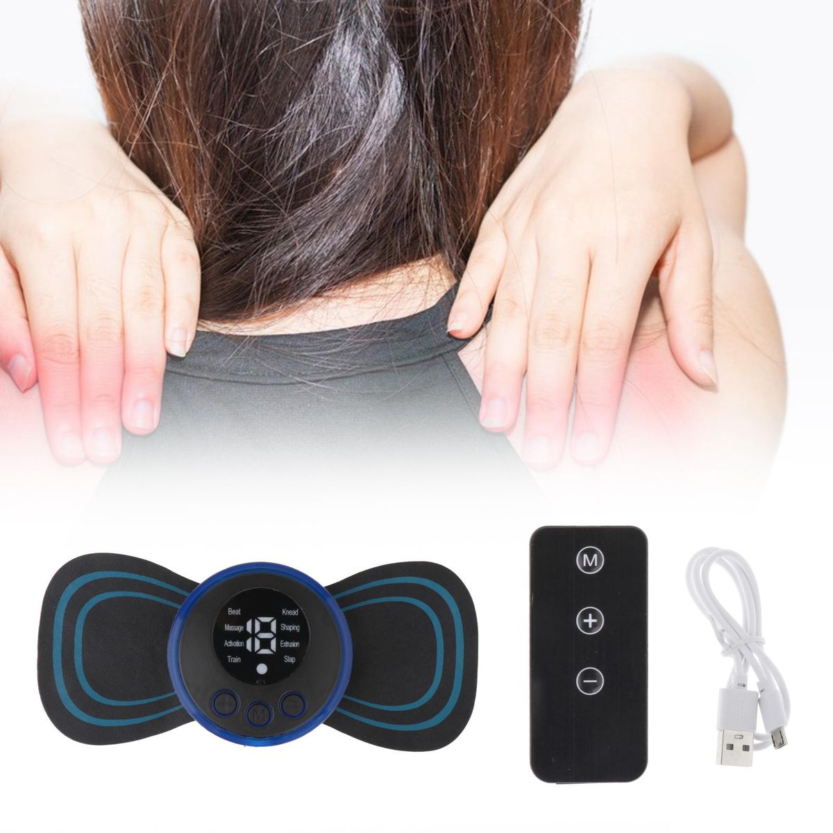 Electric Neck Massager Full Body Remote Controller