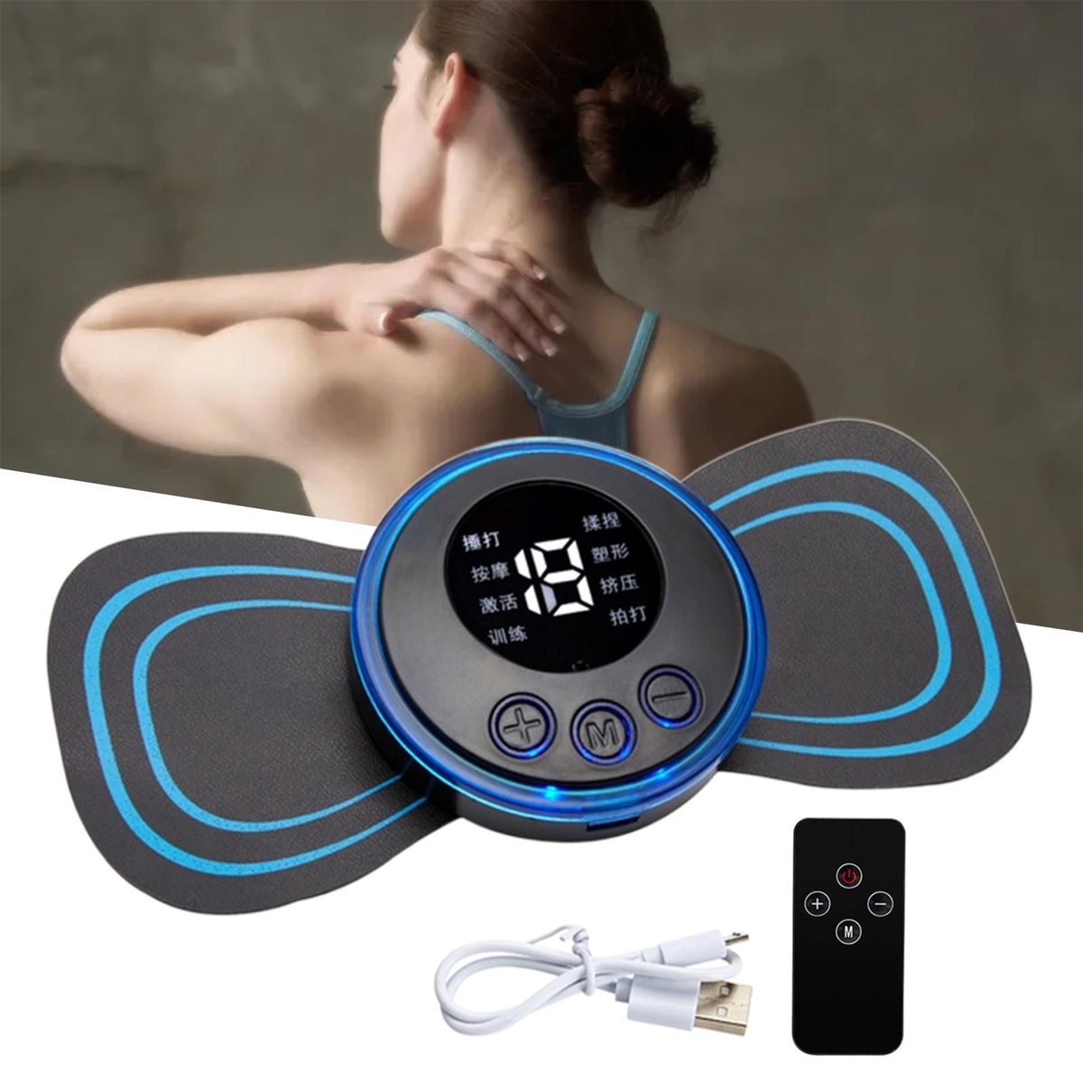 Electric Neck Massager Full Body Remote Controller