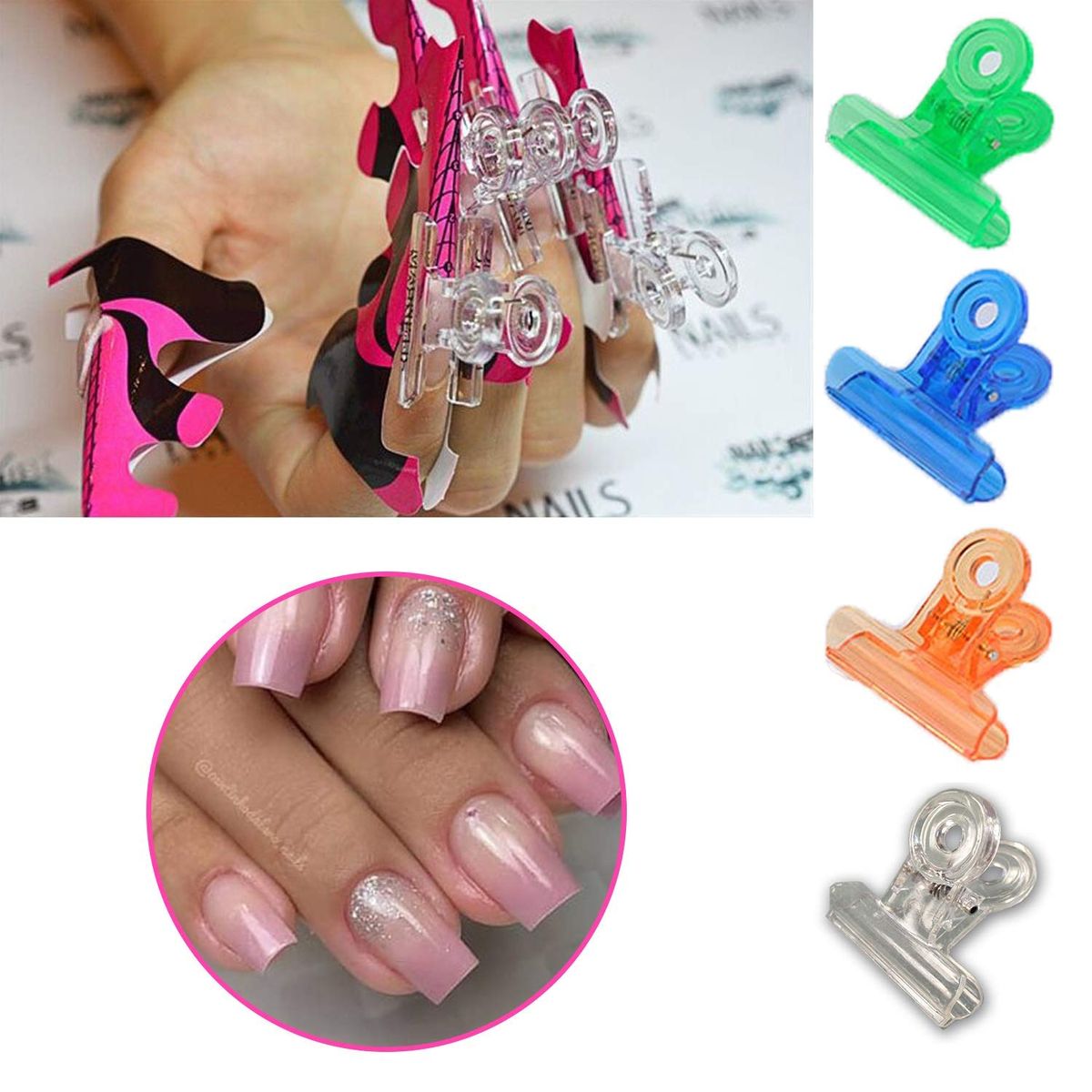 Curve Nail Pinching Clips Tool Multi Function Plastic