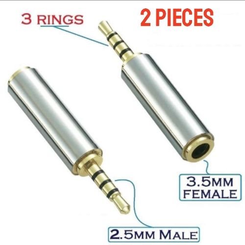 2.5mm Male Jack To 3.5mm Female Jack Plug