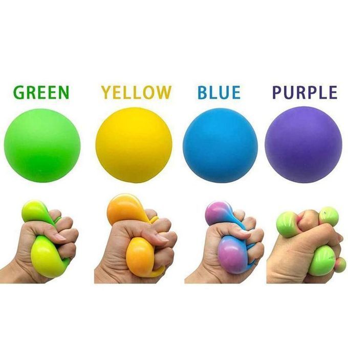 Soft Stress Dough Balls  Olors  Hanging Stress Ball For Kids And Adults-yellow-6cm
