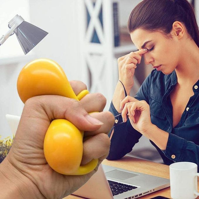 Soft Stress Dough Balls  Olors  Hanging Stress Ball For Kids And Adults-yellow-6cm