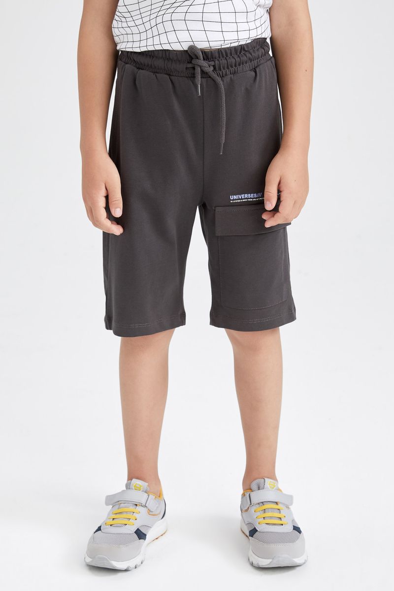 Boy - Knitted Bottom Short - Anthracite