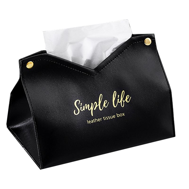 PU Leather Tissue Box Case Retro Tissue Container Home
