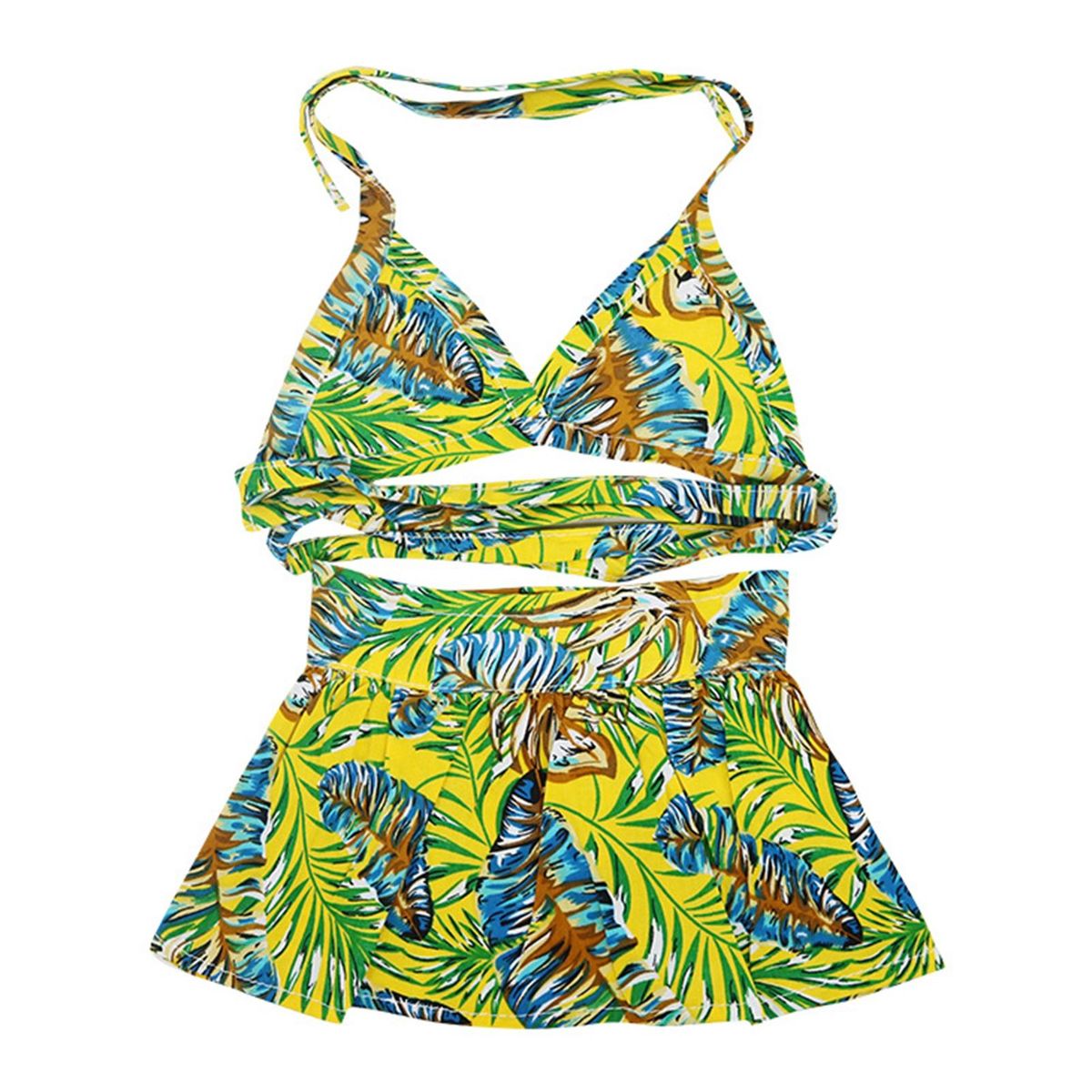 Pet Swimwear Small Medium Dog Puppy Cat Bikini Swimwear Yellow