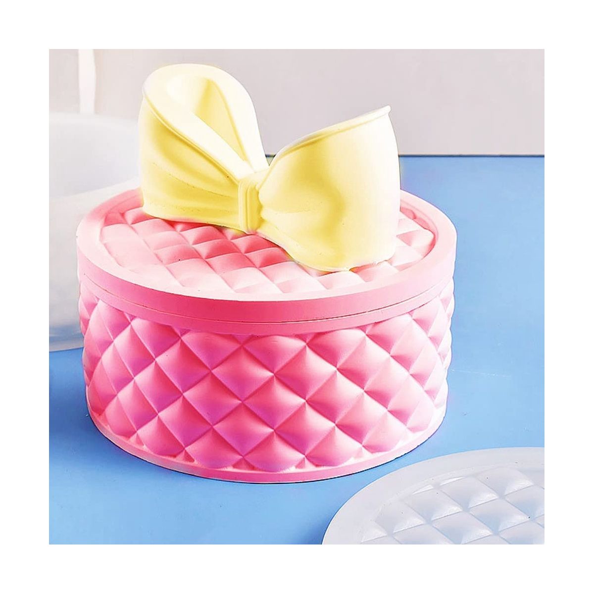 Bows Storage Box Molds Silicone Resin Box Molds for Resin Casting Resin Jar Mold with Lid Epoxy Molds Silicone