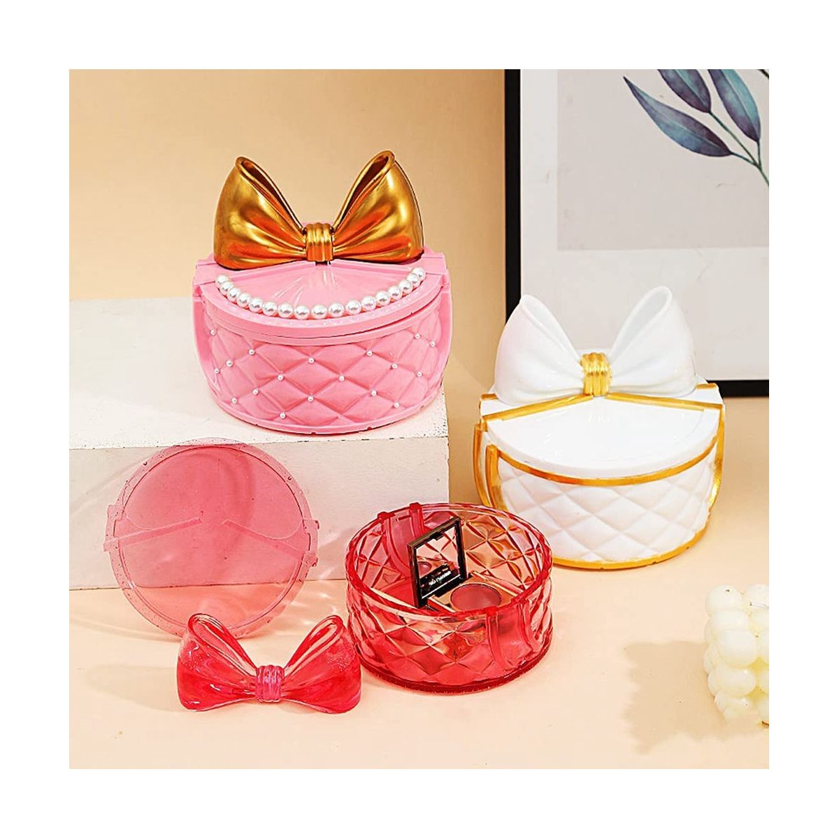 Bows Storage Box Molds Silicone Resin Box Molds for Resin Casting Resin Jar Mold with Lid Epoxy Molds Silicone