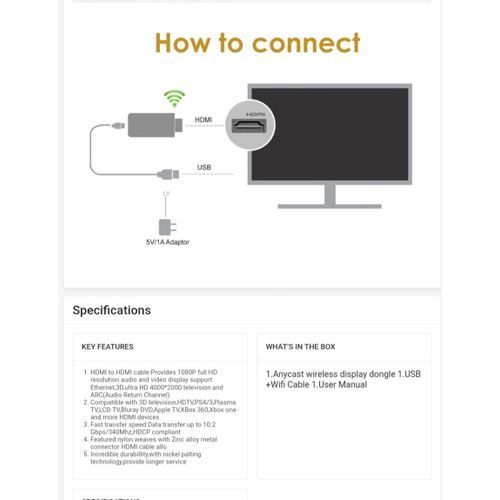 Miracast HDMI M9 PLUS Wireless HDMI TV Same Screen Receiver Fit For Apple Tv Android Tv Mobile Screen Cast