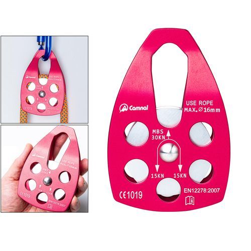 Climbing Pulley Rescuing Hauling Rigging Pulleys Micro Pulley Red