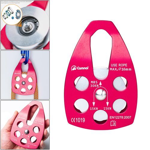 Climbing Pulley Rescuing Hauling Rigging Pulleys Micro Pulley Red