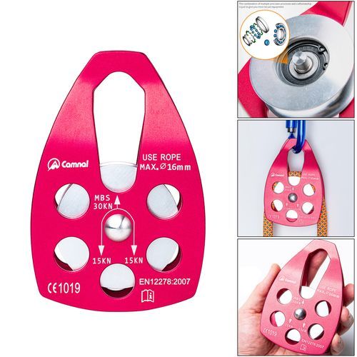 Climbing Pulley Rescuing Hauling Rigging Pulleys Micro Pulley Red