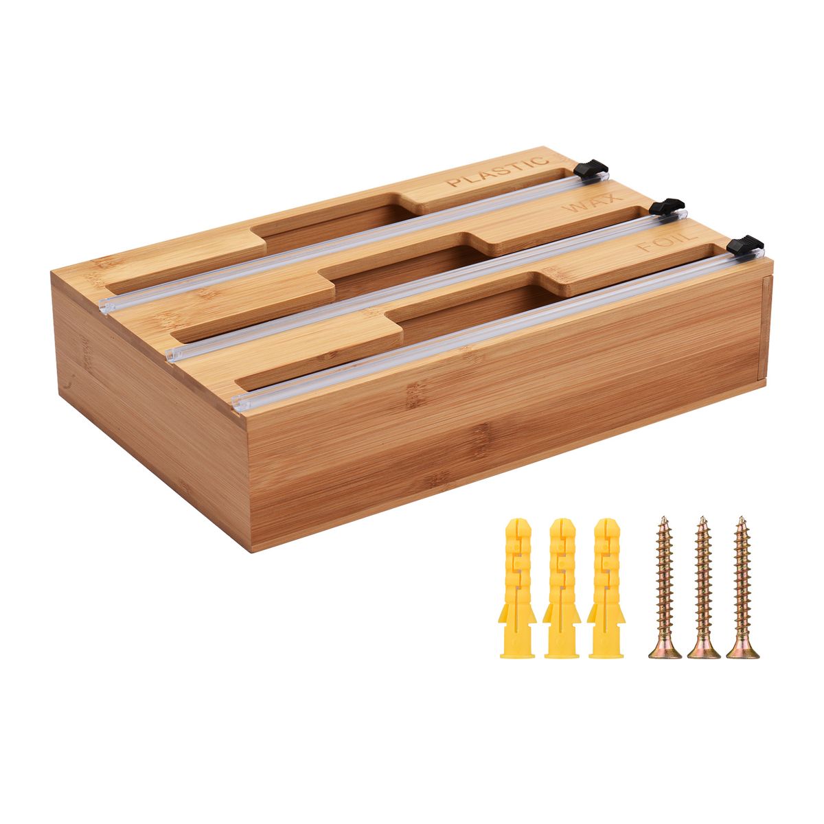 3-in-1 Wrap Dispenser With Slide Cutter Plastic Wrap