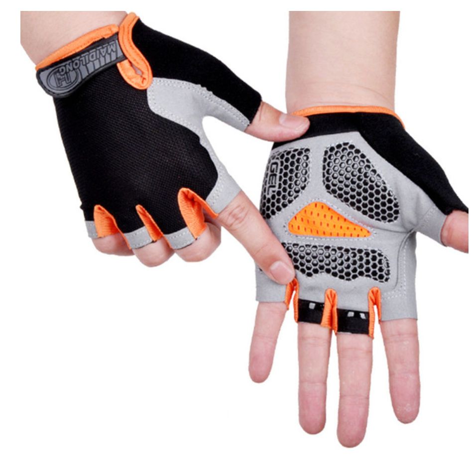 Cycling Anti-slip Anti-sweat Men Women Half Finger Gloves