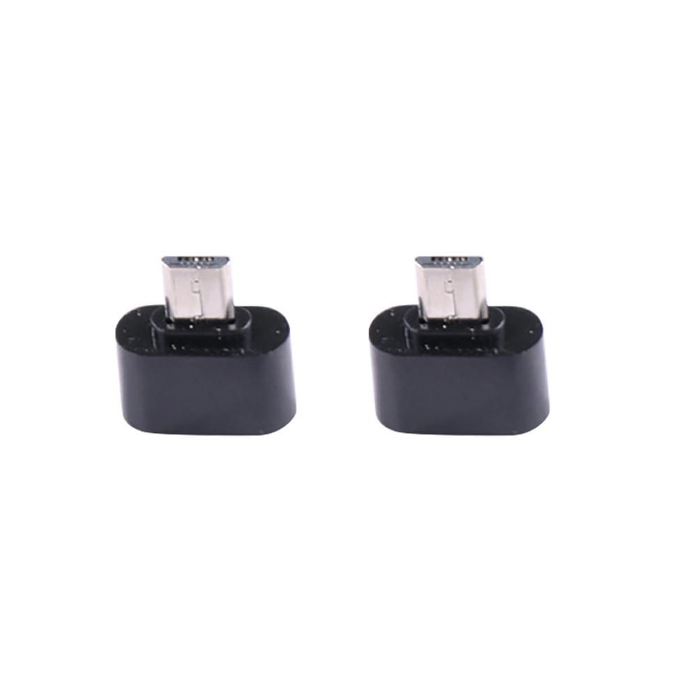 2Pcs Micro USB to USB 2.0 OTG Converter Adapter for-Black