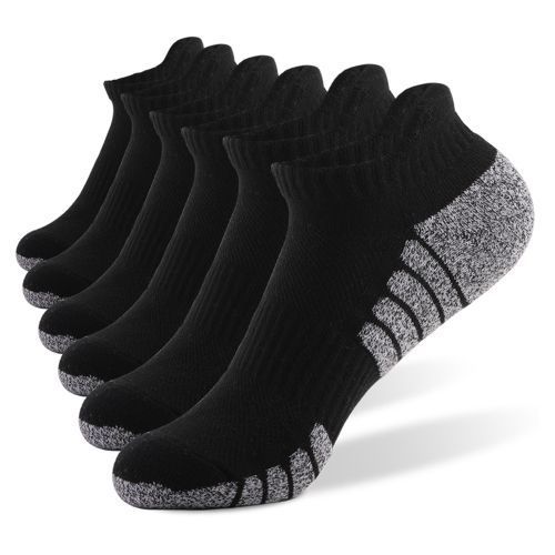 6 Pairs Sports Ankle Socks  Athletic Low-cut Socks Thick-M
