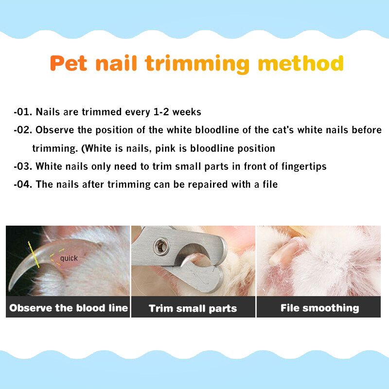 2PCS Pet Nail Clippers Cat Dog Animal Claw Trimmer +File S/L Big-pink