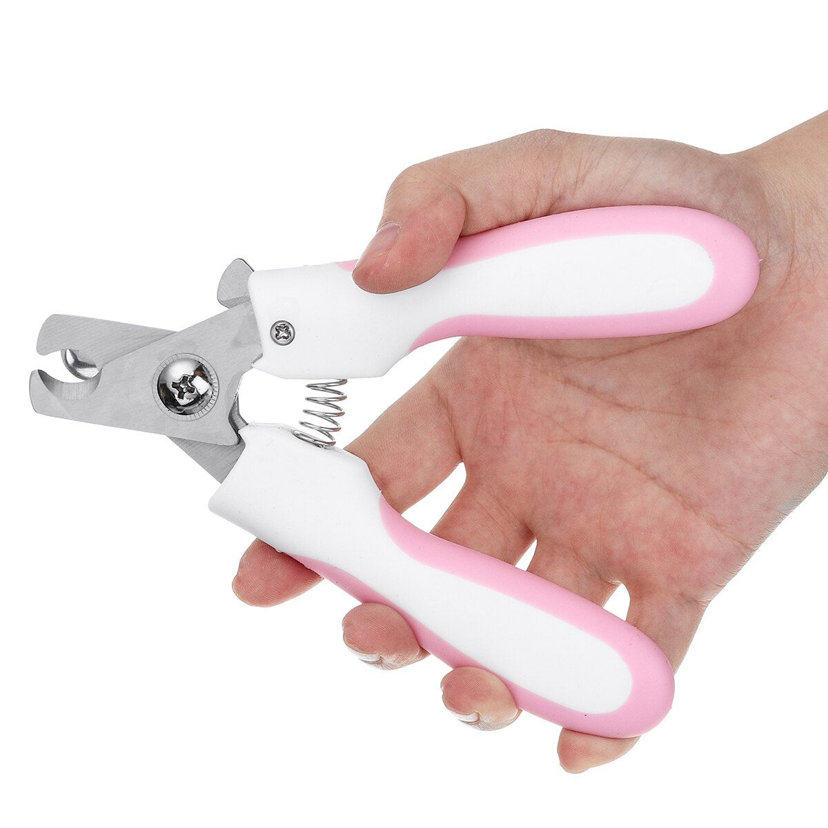 2PCS Pet Nail Clippers Cat Dog Animal Claw Trimmer +File S/L Big-pink