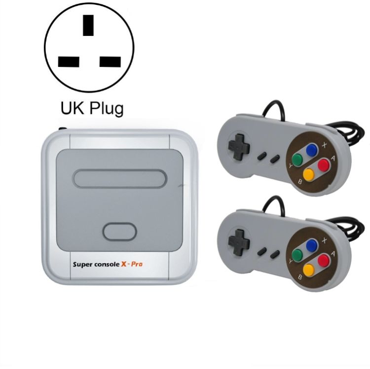 RS-100 4K Arcade Game Box  256G + 2 X SNES Handles, UK Plug