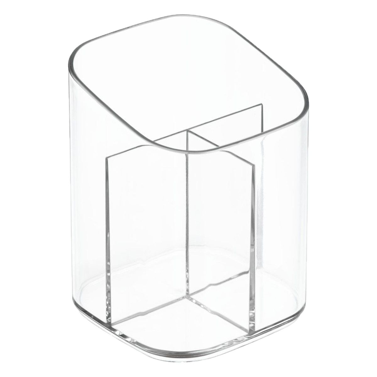 3 Divided Sections Plastic Desk Organizer Holder Table Accessory