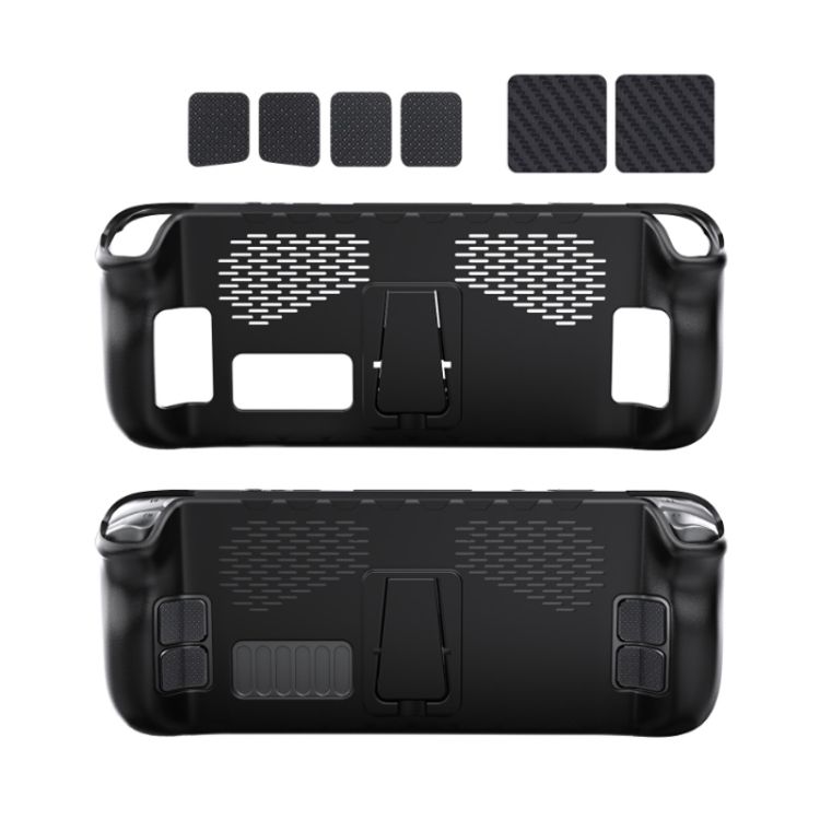 JYS For Steam Deck Handheld Case + Touchpad Button Sticker TPU Case + Touchpad Button Sticker