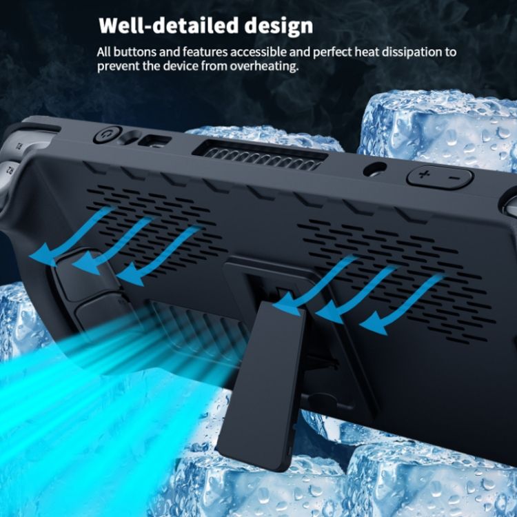 JYS For Steam Deck Handheld Case + Touchpad Button Sticker TPU Case + Touchpad Button Sticker