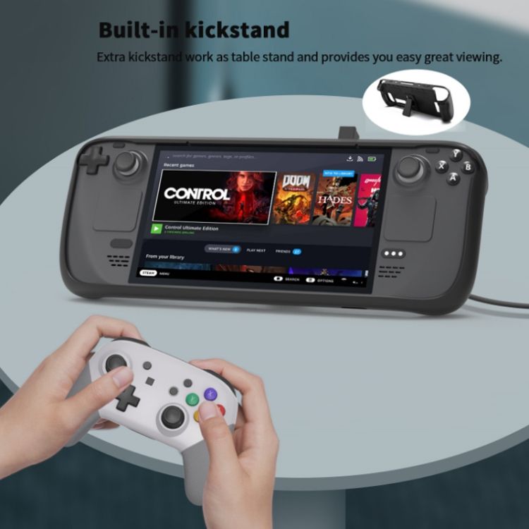 JYS For Steam Deck Handheld Case + Touchpad Button Sticker TPU Case + Touchpad Button Sticker