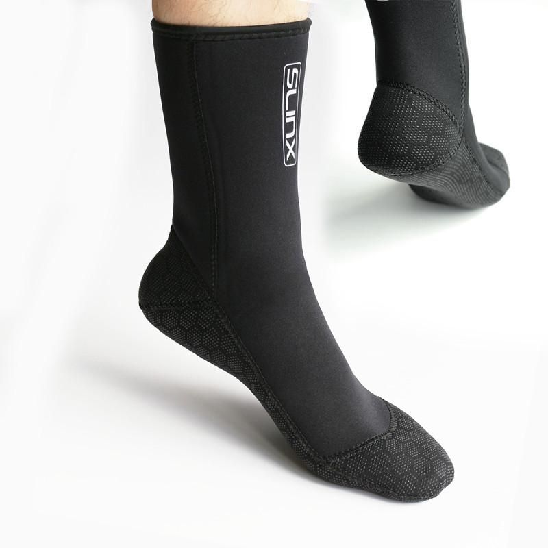 Diving Socks Cold-Proof 3mm Slinx Super Elastic Non-Slip Diving Flippers Wear-Resistant Ankle Support Foot Sock plus-Sized Diving Socks