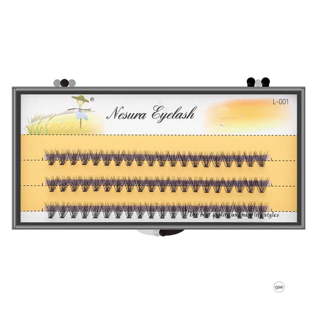 False Individual Eyelashes Artificial Fiber Extension