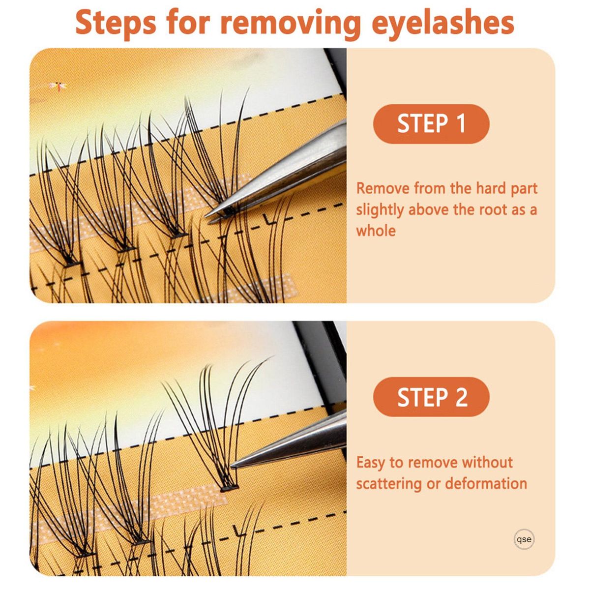 False Individual Eyelashes Artificial Fiber Extension