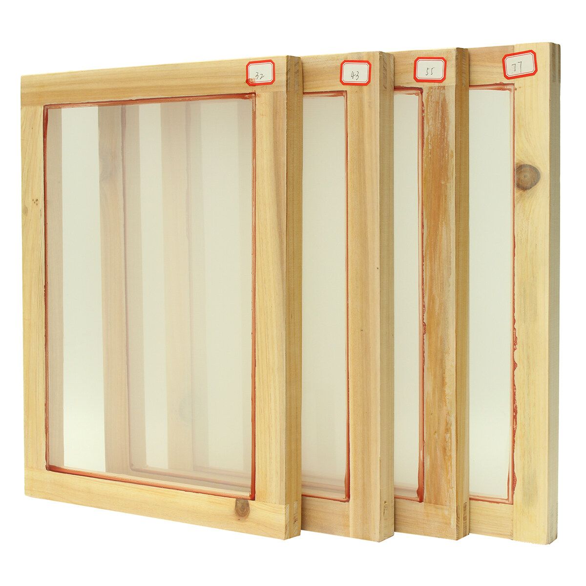 Screen Printing Print Kit A4 Wood Frame 32T/43T/55T/77T Mesh Count - Screenprinting Printing Press Screens Frame A432T