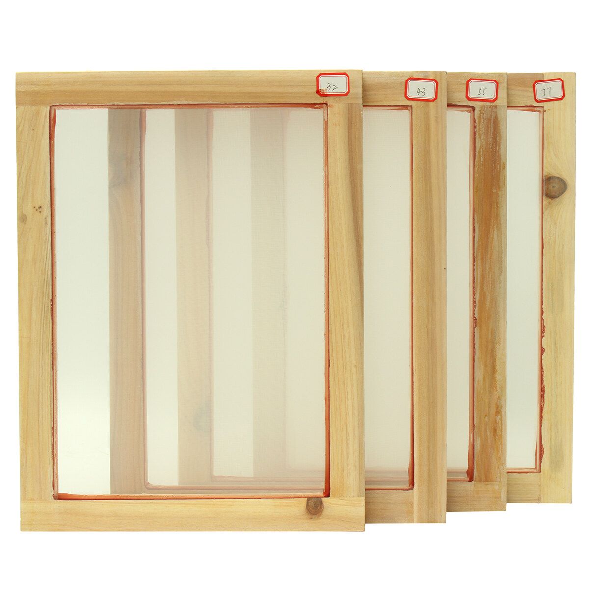 Screen Printing Print Kit A4 Wood Frame 32T/43T/55T/77T Mesh Count - Screenprinting Printing Press Screens Frame A432T