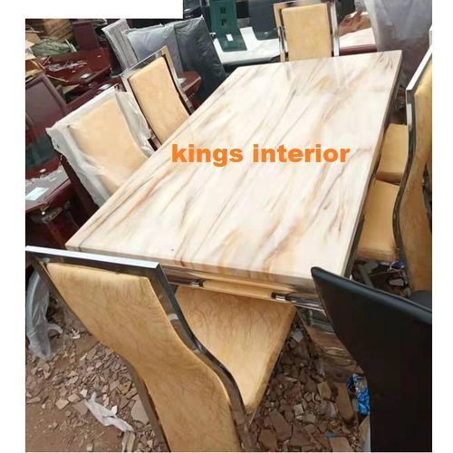 Marble Dinning With 6 Chairs  (Lagos Delivery Only)